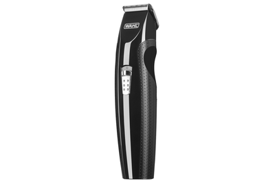 Moser Тример WAHL Mustache&Beard, для бороди та вусів, 2хАА, роторний мотор, насадок-4, гребінець, підставка, сталь, чорний