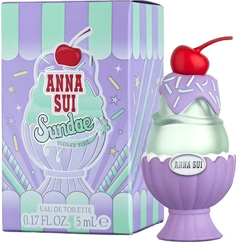 Мініатюра Туалетна вода для жінок Anna Sui Sundae Violet Vibe 5 мл (085715295361)