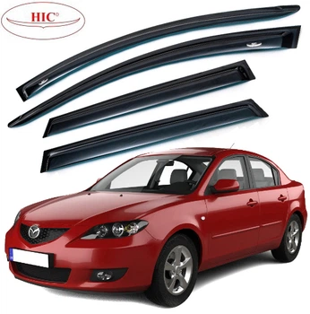 Дефлектори вікон вітровики HIC для Mazda (II) 3 2009-2013 Седан (Ma25)