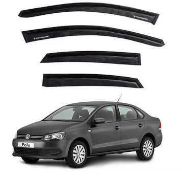 Дефлектори вікон ветровики Volkswagen Polo V 2009- Седан Скотч 3M Voron Glass