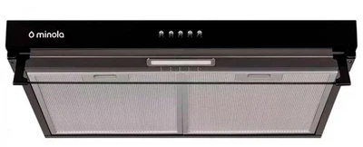 Витяжка пласка MINOLA HPL 517 BL (650 м3/год, 3 швидк., кнопкове кер.) 265375
