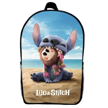 Рюкзак шкільний Ліло та Стіч (School Gear bag Lilo & Stitch 01) чорний, 39 х 27 х 14 см