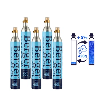 Обмен пяти баллонов Berger CO2 5x450g (Газ) (BBV-02x5)