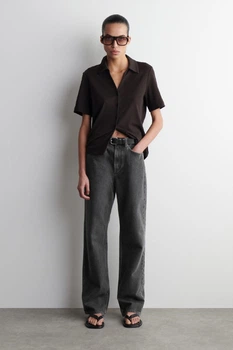 Женские джинсы COS straight-leg 24 washed black