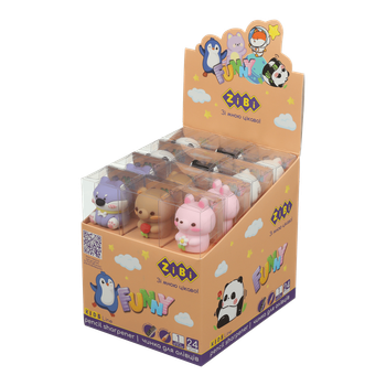 Точилка ZB.5595 фігурка FUNNY ANIMALS, 1 отв., 60х35х32мм (24)