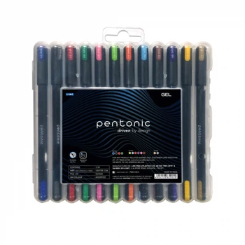 Набір кольорових ручок гелевих Pentonic 411959 12 шт