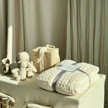 Плед на еко-овчині Dushka Home 21609 150х200 см молочний