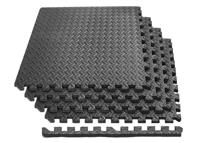 Татами мат EasyFit SwallowTail-2 4 шт (60х60х2 см) пазл ласточкин хвост с бортиком