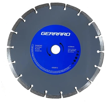 Диск алмазний по бетону Gerrard Segment 128609 230x7.5x22.23 мм сріблястий