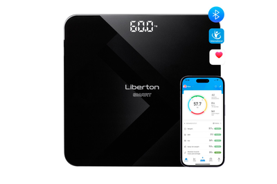 Ваги для підлоги Liberton LBS-0818 Smart 180 кг чорні