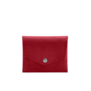 Кожаный кошелек mini 3.0 BlankNote (кард-кейс) коралловый Crazy Horse