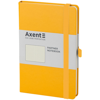 Книга записна Axent Partner А5 96 аркушів, крапка, тверда обкладинка, жовта 8306-08-A 4251458783113
