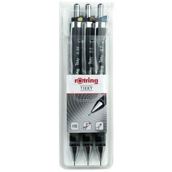 Набор механических карандашей Rotring TIKKY Black (ISO) PCL 0,35/0,5/0,7 S0801310