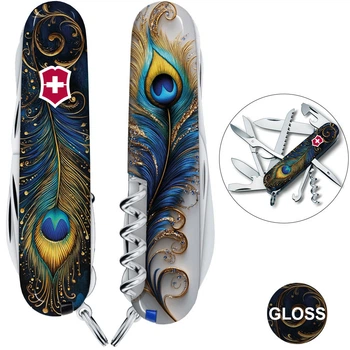 Складной нож Victorinox HUNTSMAN DESIGN Удивительное перо 1.3713.3.R2120pk