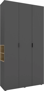 Шафа Metkas Home A015L 1200 x 420 x 2300 мм ЛДСП Антрацит - Дуб Артізан (MA015L-AD)