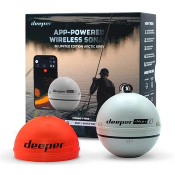 Эхолот Deeper Smart Sonar CHIRP+ 2.0 Limited Edition Grey с накладкой для ночной рыбалки ITGAM1763