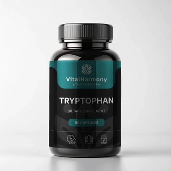 L-триптофан VitalHarmony Tryptophan 300 mg, 90 капсул для підтримки вироблення серотоніну