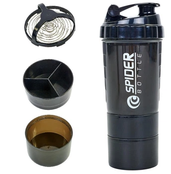 Шейкер трехкамерный SPIDER BOTTLE Sport 500мл