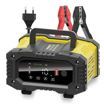 Зарядний пристрій для акумуляторів Foxsur FPT-100 (12V 10A / 24V 5A, 6-200Ah), імпульсний, автоматичний