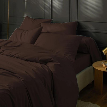 Простынь MirSon евро 200x220 см Soft Elegance №19-1230 Friar Brown Микросатин (2200010917642)
