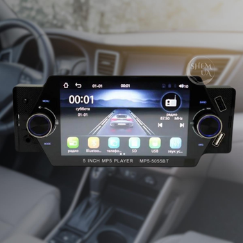 Магнітола для авто 1Din 5'' MP5 з HD дисплеєм 5 дюймів на Android, автомагнітола з дисплеєм та пультом DNC-05-RT