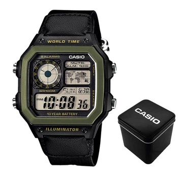 Мужские часы Casio AE-1200WHB-1B Зеленый ( AT1141-0134 )
