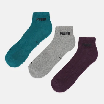 Набір жіночих шкарпеток коротких бавовняних Puma Unisex New Generation Cushioned Qua 93839310 43-46 3 пари Зелений (8720245622967)