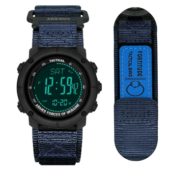 Годинник наручний Awarder 036 Compass UA Nylon Black-Blue