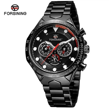 Мужские наручные часы 6911 All Black Steel Forsining (2000003195497)