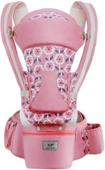 Хіпсит, Ерго-рюкзак, кенгуру, перенесення Baby Carrier 6в1 Рожева квітка (n-10120)