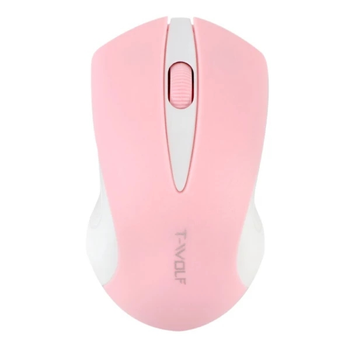 Беспроводная мышь TWolf Q2 2.4G, 1000DPI, 1xAA, Розовый