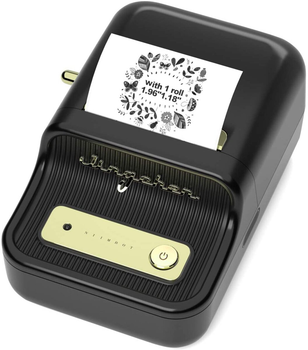 Портативний термопринтер для друку наклейок стікерів NIIMBOT B21S Bluetooth 1500mAh Black (1AC19051601)