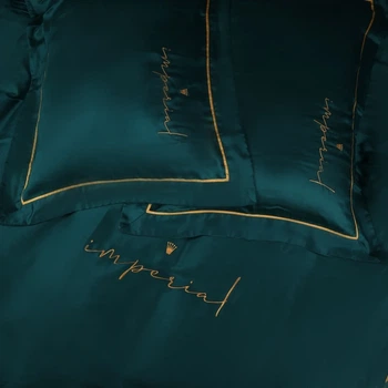 Простынь на резинке MirSon Imperial Tencel №07 Emerald 80x160 см (2200010756135)