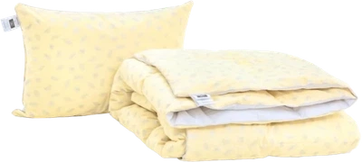 Набір MirSon №9519 Bio-Beige Ковдра всесезонна Полуторна 140х205 Біо-пух + Подушка 50х70 (2200010804911)