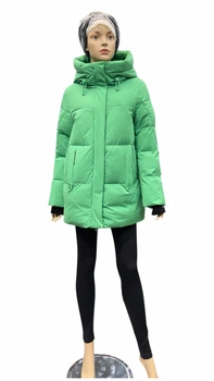 Куртка зимняя женская Towmy короткая молодежная 2092 2XL зеленый