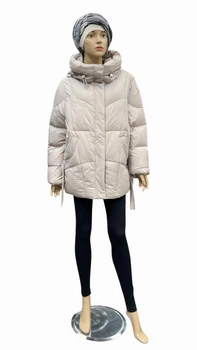 Куртка зимняя женская Towmy короткая батальная TM-BE-9258 54 бежевый
