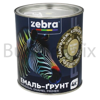 Емаль-ґрунт алкідна ZEBRA PROF 1300 15-1216 Pale Khaki 0,8 кг