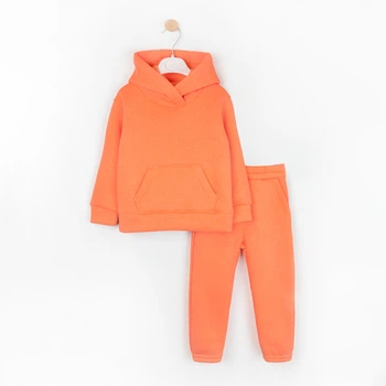 Дитячий теплий костюм для дівчинки на флісі Papaya Dexter`s 98 Кораловий (d2147-19-98-sm)