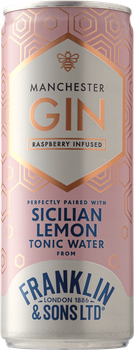 Напій слабоалкогольний газований Franklin & Sons Manchester Pink Gin & Sicilian Lemon Tonic 5.5% 0.25 л (5032678006836)