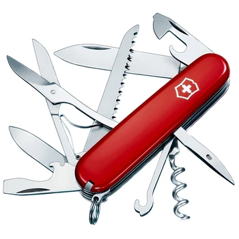 Ніж складаний, мультитул Victorinox Huntsman (91мм, 15 функцій), червоний, блістер 1.3713.B1