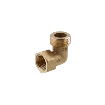 Угольник переходной усиленный LexLine 3/4"х1/2" ЗВ латунный УК0121-В