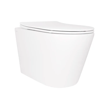 Унитаз подвесной Qtap Scorpio безободковый Ultra Quiet с сиденьем Soft-close QT14332380AW