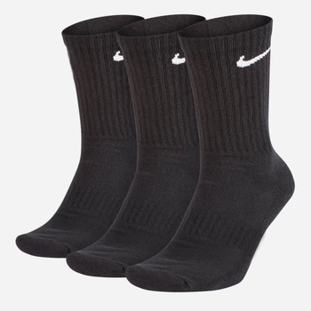 Набор мужских носков высоких хлопковых Nike U Nk Everyday Cush Crew SX7664-010 38-42 (M) 3 пары Черный (888407233609)