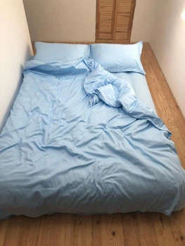 Простирадло Cozy 120x230 см без резинки Небесно-блакитне