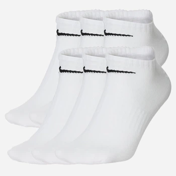 Набір чоловічих шкарпеток коротких бавовняних Nike U Nk Everyday Ltwt Ns Band SX7679-100 38-42 6 пар Білий (888408294791)