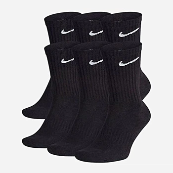 Набор женских носков высоких хлопковых Nike U NK ED PLS CSH CRW 132 SX6897-010 34-38 6 пар Черный (193658363617)