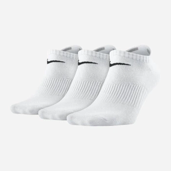 Набор мужских носков коротких хлопковых Nike Lightweight No Show SX4705-101 42-46 (L) 3 пары Белый (884726577028)