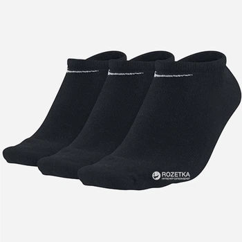 Набор мужских носков коротких хлопковых Nike Value No Show SX2554-001 46-50 (XL) 3 пары Черный (659658575615)