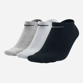 Набор мужских носков коротких хлопковых Nike Value No Show SX2554-901 42-46 (L) 3 пары Белый/Серый/Черный (659658576919)