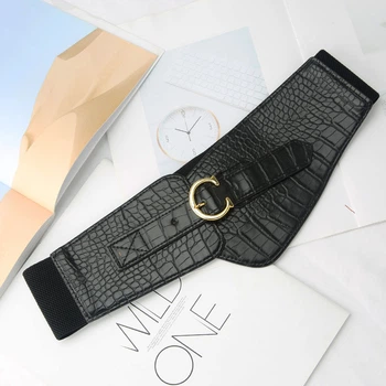 Широкий пояс ремінь ремінець поясок Honey Fashion Accessories One Size чорний (16-37)